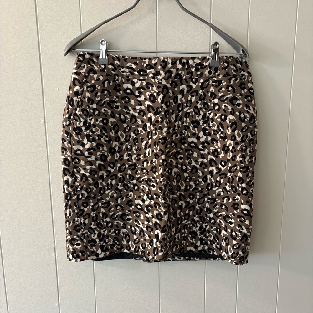 Merona Brown and Black Knee-Length Pencil Skirt Womens Size 10